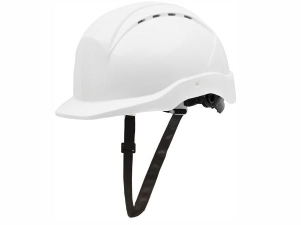 Nitras Head Protect 9500 Schutzhelm mit Größenregulierung und Kinnriemen, weiß